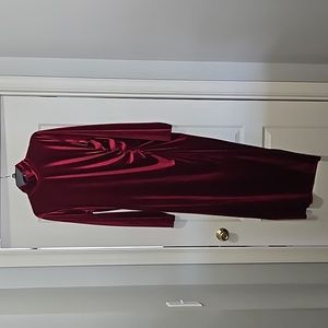 Velvet fiemal gown w/ high split